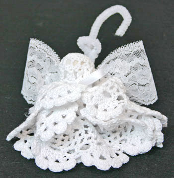 Easy Angel Crafts Doily Angel finished angel