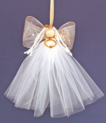 Easy Angel Crafts Tulle Angel hanging as decoration