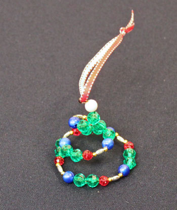 Easy Christmas Crafts Spiral Beaded Christmas Ornament Step 11 separate spiral rings
