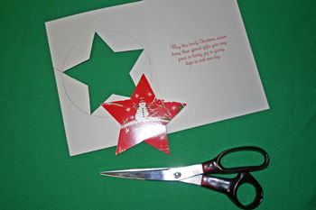 Easy Christmas crafts five point star cut out star