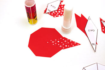 Easy Paper Crafts 8 Point Star step 3 glue first point