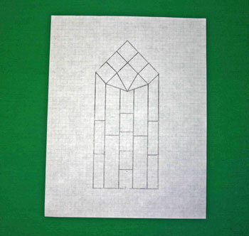 Easy paper crafts faux stained glass window pattern up