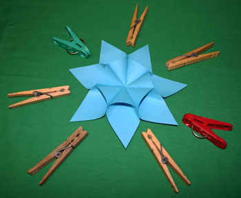 Easy paper crafts seven point star step 9