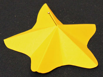 Easy Angel Crafts Paper-Star-Angel-Ornament-Pattern Step 6 make small hole in center
