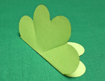 Folded Heart Ornament step fold shape in half for third time