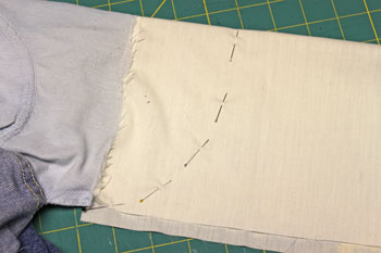 How to repair jeans pocket step 11 pins show where to sew