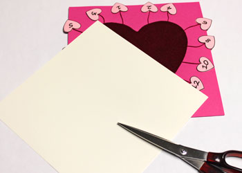 Valentine Advent Calendar step 12 cut backer board