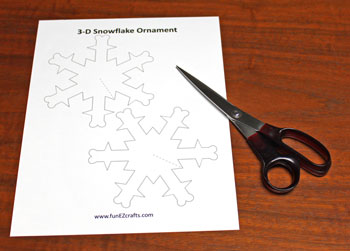 3D Paper Snowflake materials and tools