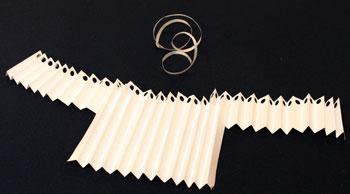 Easy Angel Crafts Accordian Folded Paper Angel Ornament Step 8 overlap edges