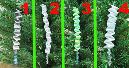Catstep Braid and Bead Ornament four finished