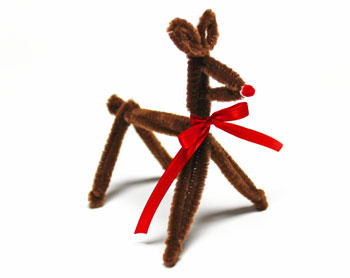 Chenille Wire Reindeer step 25 place on display