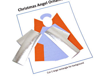 Christmas Angel Ornament step 3 glue arms behind outer robe