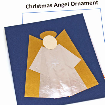 Christmas Angel Ornament step 7 glue face over body