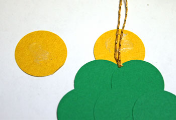 Circles Christmas Tree Ornament step 7 glue hanging loop