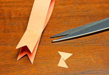 Construction Paper Fish gold step 5 cut tail
