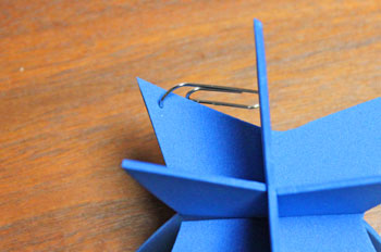 Craft Foam 3-D Star step 6 make hole in one point