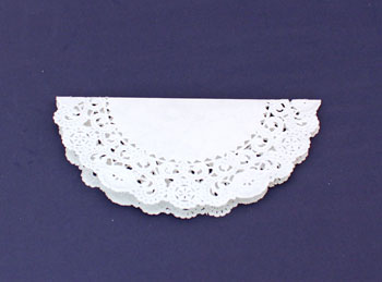Easy Angel Crafts Doily Paper Angel step 8 fold second paper doily in half
