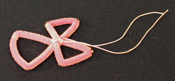 Easy Angel Crafts Wire Cross Angel Step 11 tie knot around wire