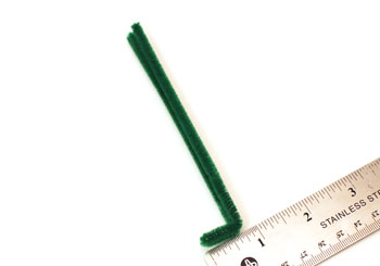 Easy Christmas Crafts Chenille Stem Christmas Tree step 2 make first bend in folded wire