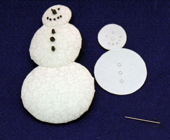 Easy Christmas Crafts Snowman step 13 add beads