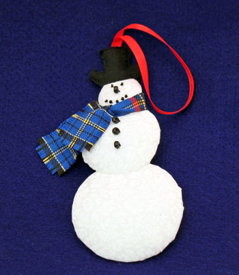 Easy Christmas Crafts Snowman step 23 finished snowman ornament