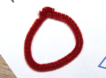 Easy Christmas Crafts Three Stars Chenille Ornament step 15 make loop in remaining red wire