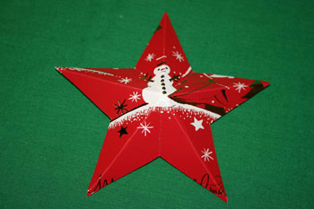 Easy Christmas crafts five point star folded front