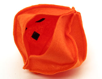Easy Felt Crafts Emoti-Pumpkin step 8 sew and leave large opening