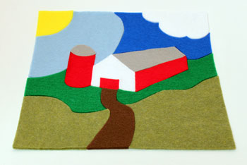 Easy Felt Crafts Farm Puzzle finished and together