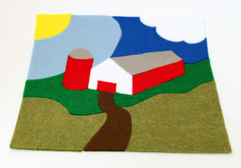 Easy Felt Crafts Farm Puzzle finished and put together