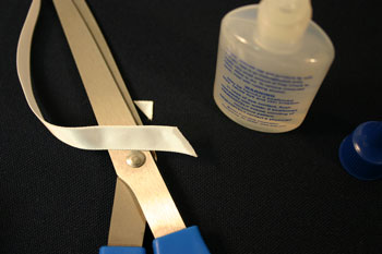Easy Felt Crafts Handkerchief Valet add fray preventative to ribbon ends