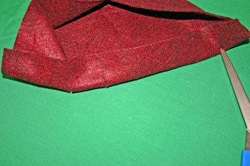 Easy Felt Crafts Wine Gift Bag cut slits for ribbon