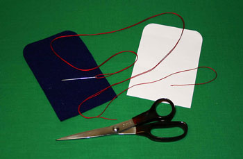 Easy felt crafts business card holder step 1