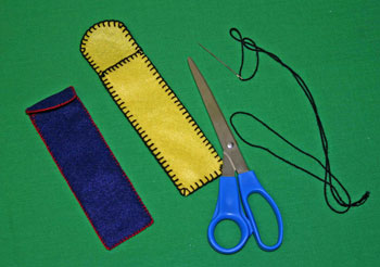 Easy felt crafts pen pencil holder step 5