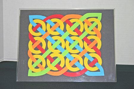 Easy paper crafts celtic design 12 yellow circles complete