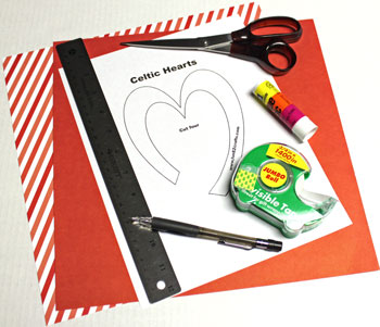Easy paper crafts celtic desing celtic heart knot materials and tools