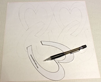 Easy Paper Crafts Celtic Designs Celtic Heart Knot step 2 transfer the design to the paper