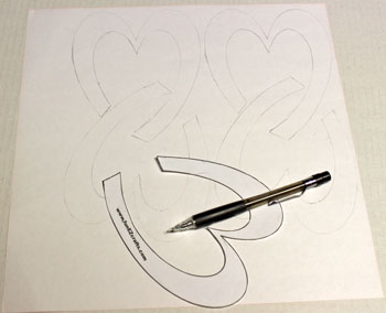 Easy Paper Crafts Celtic Designs Celtic Heart Knot step 2 transfer the design to the paper
