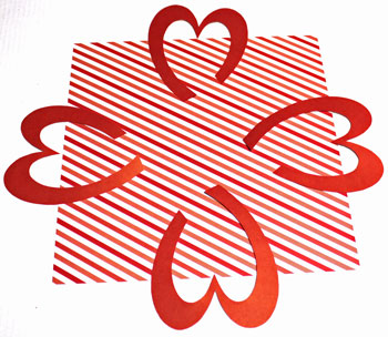 Easy Paper Crafts Celtic Designs Celtic Heart Knot step 4 position shapes opposite each other