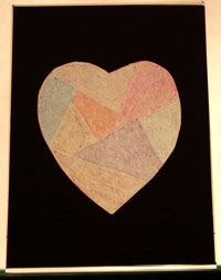 Easy paper crafts faux stained glass heart backlit