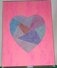 Easy paper crafts faux stained glass heart