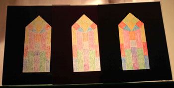Easy paper crafts faux stained glass three framed backlit
