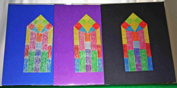 Easy paper crafts faux stained glass three framed