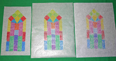 Easy paper crafts faux stained glass three papers
