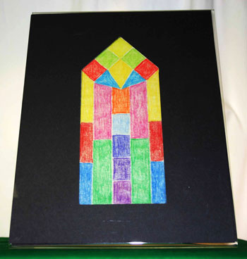Easy paper crafts faux stained glass window acrylic frame