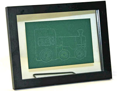 Easy paper crafts pin hole pictures framed train cannister