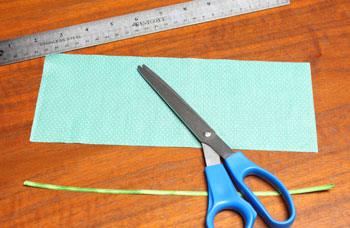 Fabric Flower Ornament step 1 cut materials