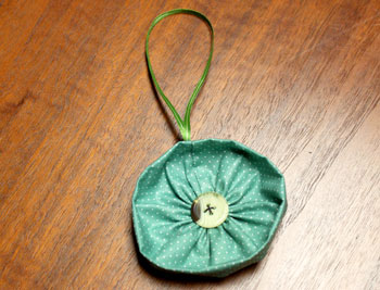 Fabric Flower Ornament step 12 finished