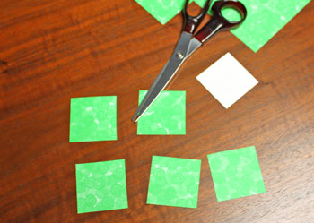 Folded Paper Squares Star step 2 cut squares