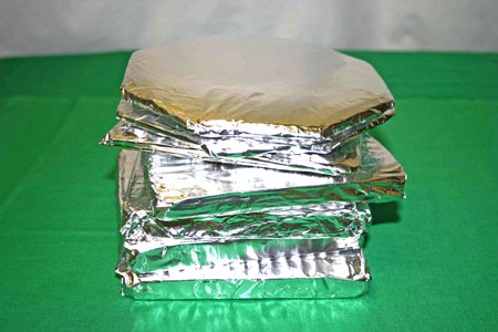 Frugal fun crafts aluminum foil trivet finished examples stacked